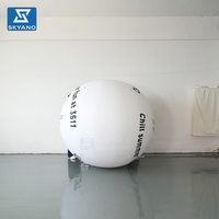 Ballon publicitaire gonflable en PVC blanc personnalisé pour la promotion de la marque lors d'événements en plein air, décoration paysagère