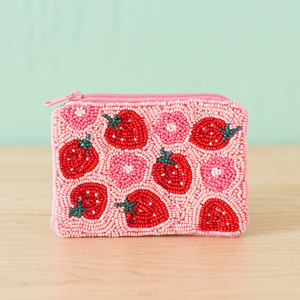 Pochette à monnaie carrée artisanale Jaunty avec perles et couleurs mélangées, fermeture éclair brodée, mini sac de voyage et de usage quotidien portable - Product Image 3