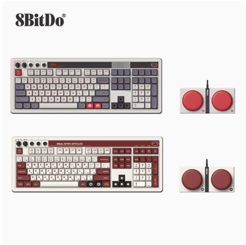 8Bitdo Dual Mode Mechanical Keyboard /2.4G/USB-C Combo 108-Key Hot Swappable Gaming Keyboard for & Android
