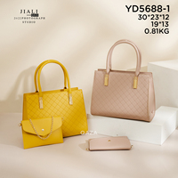 Sac à Main de Luxe QAZA de Haute Qualité 2 en 1 pour Femmes, Or, Tendance Designer 2024, Cuir PU Couleur Unie, Sac Porté Épaule Fourre-Tout