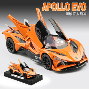 Modelo de aleación Diecast 1:32 <span class=keywords><strong>Apollo</strong></span> <span class=keywords><strong>EVO</strong></span> con sonido y luz, puertas de retroceso, modelo de coche de metal abierto, juguete de colección de exhibición - Product Image 5