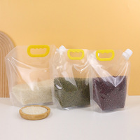 Poignée de boisson en plastique réutilisable transparente buse bec pochette sac support pour jus bière lait gelée emballage pour usage alimentaire pour animaux de compagnie