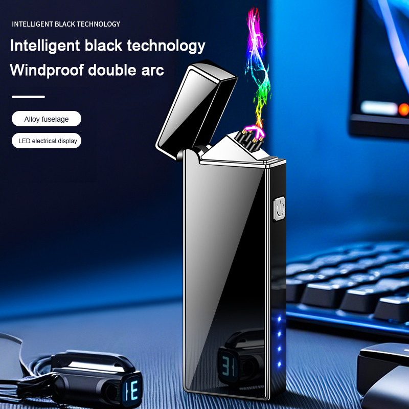 USB Electronic Cigarette Lighter - Double Arc, Rechargeable