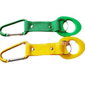 Aluminum Carabiner With EVA Strap Durable Outdoor Water Bottle Holder For Backpack Sports And Games - Product Image 1