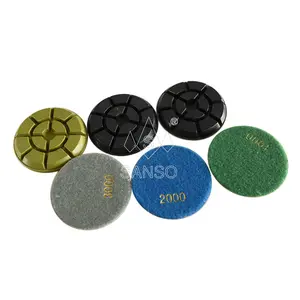 Sanso Best Quality Marble Floor Hand Polishing Pads Diamond Resin Pads for Granite Marble Stone Wet Dry Polishing