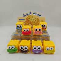 Jouet Squishy Promotionnel Visage Amusant en TPR Souple, Cube Anti-stress à Presser, Cadeau Promotionnel, Faveur de Fête