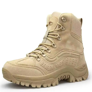 Bottes tactiques imperméables en daim pour hommes DF701 Desert Sand, toutes saisons, pour la randonnée, le trekking et l'entraînement sur le terrain - Product Image 1