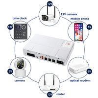 Catu Daya UPS Mini DC Baterai Lithium Fase Tunggal DC 12V/9V/5V Cadangan Daya untuk Router Internet/WiFi