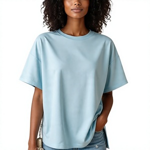 Women's Oversized Crew Neck <b>T</b>-<b>Shirt</b> Cotton Loose Fit Solid Color Short Sleeve Spring Summer Casual Wear <b>T</b>-<b>Shirts</b> - Product Image 1