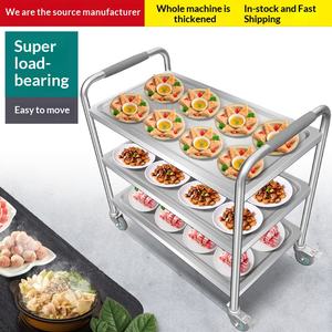 전문가용 스테인리스 스틸 4륜 주방 카트 3단 선반-맞춤형 크기 다기능 이동식 작업대 - Product Image 3