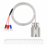 Sonde de température PT100 à montage en surface pour tuyau, 3 fils, WZP-02, boîtier en acier inoxydable, pour l'industrie HVAC et chimique