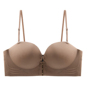 <span class=keywords><strong>Reggiseno</strong></span> <span class=keywords><strong>Senza</strong></span> Cuciture di Alta Qualità con Chiusura Frontale, Imbottito Push-up, Comodo <span class=keywords><strong>e</strong></span> Invisibile, <span class=keywords><strong>Senza</strong></span> <span class=keywords><strong>Ferretto</strong></span>, per Outfit <span class=keywords><strong>Senza</strong></span> <span class=keywords><strong>Spalline</strong></span> - Product Image 1