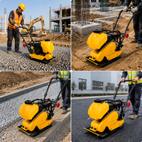 Compacteur à plaque vibrante de petite taille certifié CE, force de 15KN, pour le compactage du béton et du sol