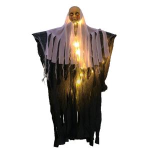 Tamaño real animado parlante bruja fantasma calavera decoración de Halloween <span class=keywords><strong>casa</strong></span> embrujada Prop fiesta al aire libre iluminación duradera transfronteriza - Product Image 4