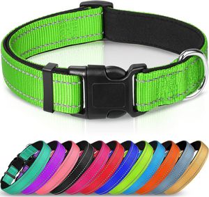 Venta al por mayor <span class=keywords><strong>Collar</strong></span> de perro reflectante de nylon <span class=keywords><strong>Collar</strong></span> de mascota ajustable colorido para perros gigantes medianos y grandes - Product Image 4