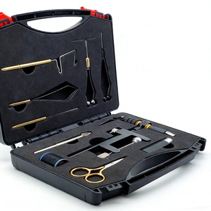 Kit d'outils <span class=keywords><strong>de</strong></span> montage <span class=keywords><strong>de</strong></span> mouches (10 pièces) avec assortiment <span class=keywords><strong>de</strong></span> morses et outils pour nymphes, mouches sèches, streamers d'eau salée – Ensemble complet pour la fabrication <span class=keywords><strong>de</strong></span> leurres <span class=keywords><strong>de</strong></span> pêche à la mouche - Product Image 6