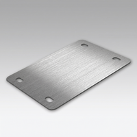 Étiquettes métalliques vierges personnalisées en acier inoxydable 304/316 et aluminium anodisé, plaques signalétiques gravées au laser, formes personnalisées, adhésif 3M