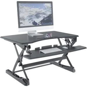 V-mounts conversor de altura ajustável e ergonômico, ajustável, moderno, mesa de computador dobrável, suporte para elevação, VM-SD10