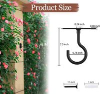 Crochets de plafond intérieur/extérieur pour plantes suspendues Mangeoires à oiseaux Carillons éoliens Porte-manteaux muraux Matériau métallique durable
