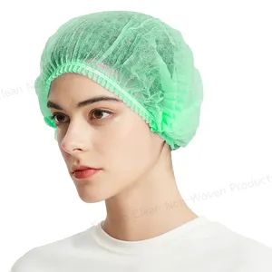PP không dệt Dải Clip cap tùy chỉnh dùng một lần bệnh nhân hat bouffant chà Mũ giá xuất khẩu nhà máy bán buôn