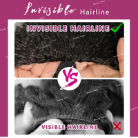 Wig Rambut Manusia Virgin Keriting Kinky Mongolian 3C4A Upgrade 3 in 1 Half Wig Dengan Tali Serut Seamless Clip in Flip Over Tanpa Lem