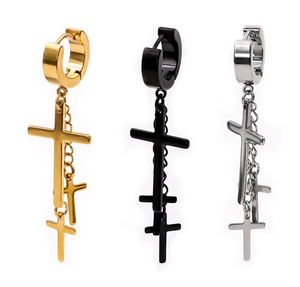 Wholesale hanging cross earring 