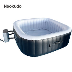 NEOKUDO <span class=keywords><strong>Spa</strong></span> <span class=keywords><strong>gonflable</strong></span> personnalisé de forme carrée, <span class=keywords><strong>spa</strong></span> de jardin, <span class=keywords><strong>spa</strong></span> extérieur, jacuzzi et <span class=keywords><strong>spa</strong></span> d'<span class=keywords><strong>hiver</strong></span> intérieur pour 2 à 4 personnes - Product Image 1