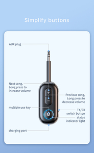 <span class=keywords><strong>Receptor</strong></span> de transmisor de audio inalámbrico manos libres portátil con conector de auriculares Aux con <span class=keywords><strong>Bluetooth</strong></span>, para la venta al por mayor - Product Image 6