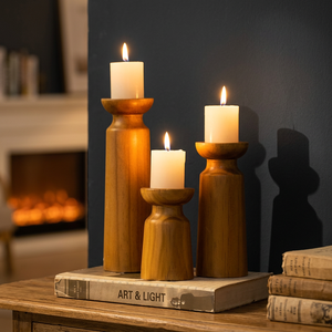Porte-bougie en bois Dwax - Mariages, Saint-Valentin, décoration de la maison, design moderne de haute qualité, forme élégante, résistant à la chaleur - Product Image 4