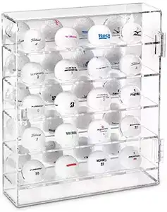 High quality factory customized acrylic golf tennis ball case stand display stand box acrylic ball display box