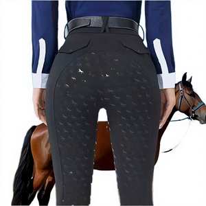 <b>Winter</b> Equestrian <b>Tights</b> Spandex/Polyester – Thermal Horse Riding Breeches Warm Stretch Jockey Pants for Cold Weather Riding - Product Image 3