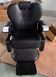 Modern Barber <b>Chair</b> Faux <b>Leather</b> <b>Reclining</b> Hydraulic Lift Adjustable Footrest Salon Furniture Commercial Use - Product Image 2