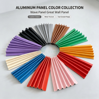 Tôle murale en aluminium ondulé décorative, ignifuge A2, livraison rapide, design moderne