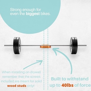 <span class=keywords><strong>Portabici</strong></span> Orizzontale da Interno in <span class=keywords><strong>Legno</strong></span>, Supporto a <span class=keywords><strong>Parete</strong></span> per Biciclette, Rastrelliera per Bici da Garage Montata a Muro - Product Image 4