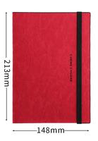 Cuaderno de notas de cuero PU con logotipo personalizado de alta calidad A5 presupuesto escuela de negocios diario de oficina diario cuaderno con banda elástica