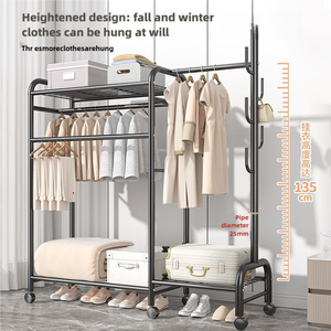 Percheros para colgar ropa de dormitorio de <span class=keywords><strong>metal</strong></span> de pie portátiles duraderos de alta calidad personalizados al por mayor - Product Image 2