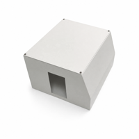 Caixa de Aço Fabricada Sob Medida com Acabamento em Pó Branco, Caixa de Mesa com Corte Retangular CNC para Dispositivos e Instrumentos