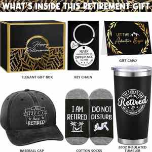 Cadeaux amusants pour les personnes en retraite avec gobelet isotherme et casquette de baseball pour collègues, patrons, amis, papa, grand-père, les meilleurs cadeaux de retraite pour hommes - Product Image 2