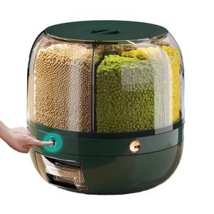 XJHライス用6グリッド大容量ドライサイロシリアル容器食品保存キッチン機構用穀物ディスペンサー - Product Image 1