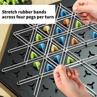 Roman élastique chaîne d'échecs échecs Triangle jeu d'échecs Puzzle pratique pensée jeu d'entraînement plateau de table jouet