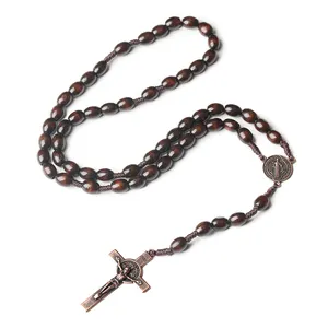 Ожерелье католическое деревянное, 8 х10 мм