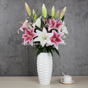 Flor de Lirio Artificial Realista al Tacto, de PU, con Tallo Largo de 89 cm, Lirio de Látex con Alambre de Hierro para Decoración del Hogar, Adornos para Bodas - Product Image 2