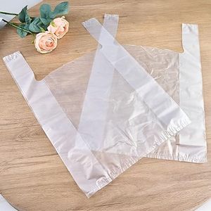 หัวหม่าเหิงชุนถุงของขวัญใสพร้อมหูหิ้ว 50 ชิ้น, ถุงของขวัญพลาสติกสำหรับของขวัญ - 11.8 x 17.3 นิ้ว - Product Image 4