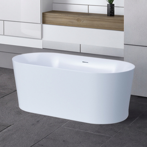 Icegalax <span class=keywords><strong>Baignoire</strong></span> en acrylique blanche ovale <span class=keywords><strong>Baignoire</strong></span> de luxe <span class=keywords><strong>Baignoire</strong></span> autoportante pour adulte une personne - Product Image 6