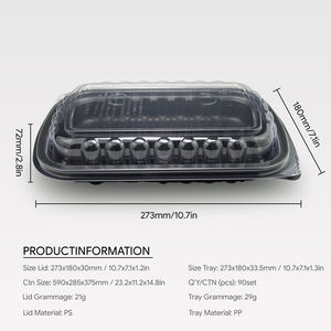 Size Customized <b>Takeaway</b> <b>Food</b> Container Reusable Square Plastic <b>Food</b> <b>Box</b> PP Storage <b>Box</b> - Product Image 2