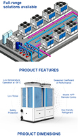Pompe à chaleur air-eau à très basse température VAXH10044NHG2 380V R410A 310kW avec compresseur hérmétique à spirale, refroidisseur modulaire refroidi par air