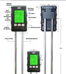 Detector de suelo 6 en 1, medidor de pH, invernadero, maceta hortícola, luz, nutrientes, fertilidad, temperatura del suelo y sensor de humedad - Product Image 2