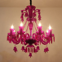 Lampe suspendue moderne de luxe décoration Villa chambre bougie lumière ménage coloré lustre nordique lustre en cristal lumière