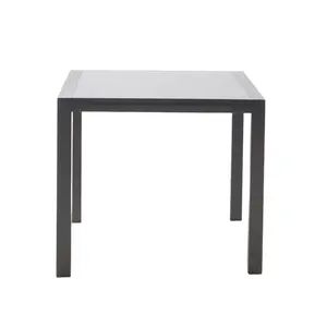 Wholesale price plain style modern furniture patio rust-proof square shaped fine outdoor coffee aluminium table