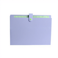 Porte-documents extensible en plastique à 12 pochettes avec bouton-pression, organiseur de documents A4 pour l'école et le bureau
